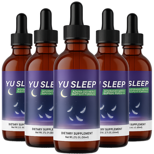 Yu Sleep supplement bottles showing natural ingredients