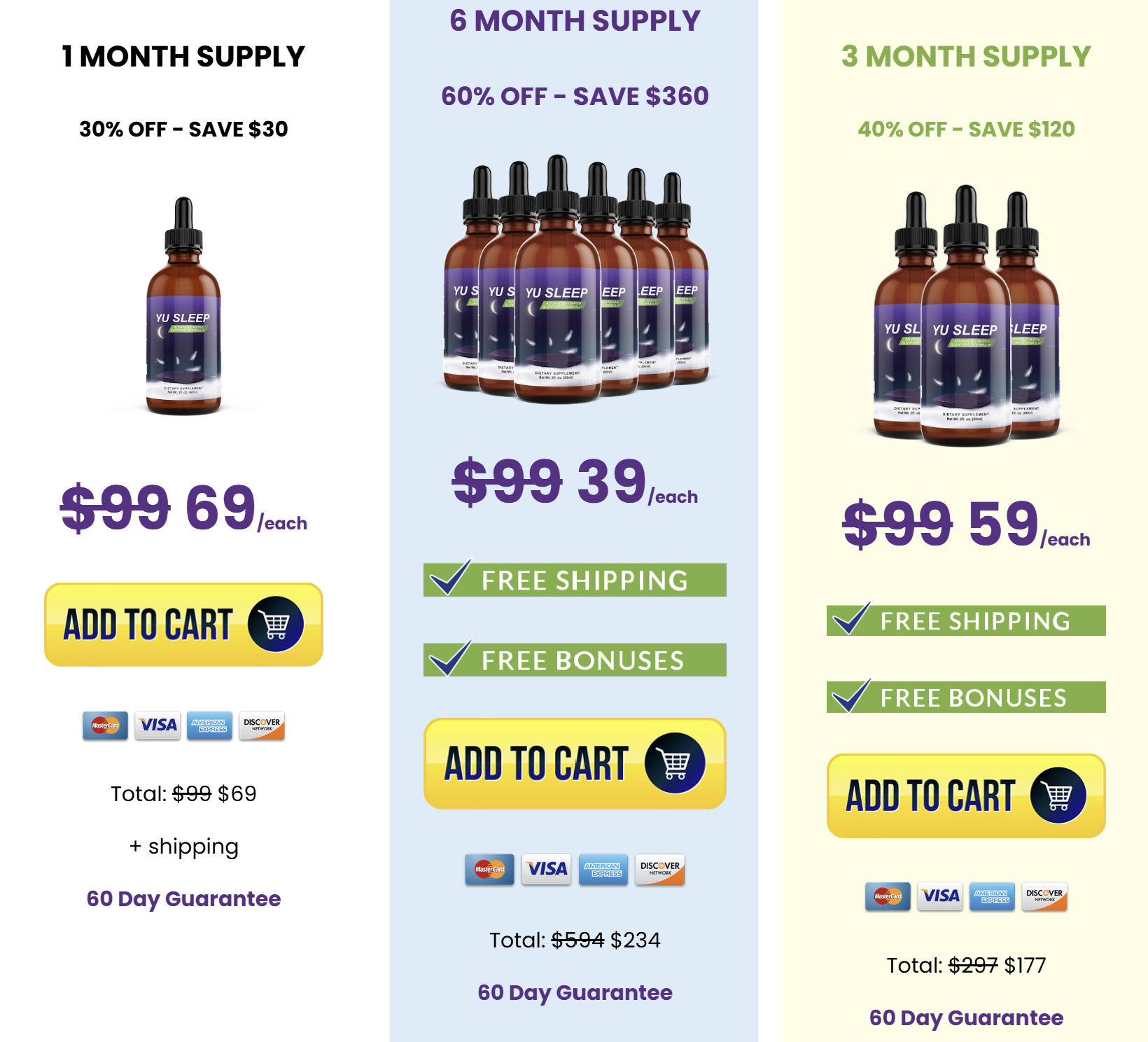 Yu Sleep 3 bottle pack